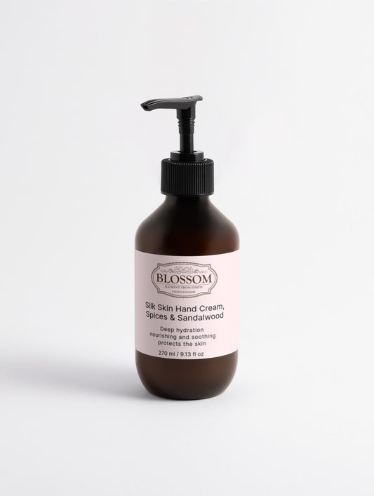 Blossom Silk Skin Handcreme, Gewürze & Sandelholz