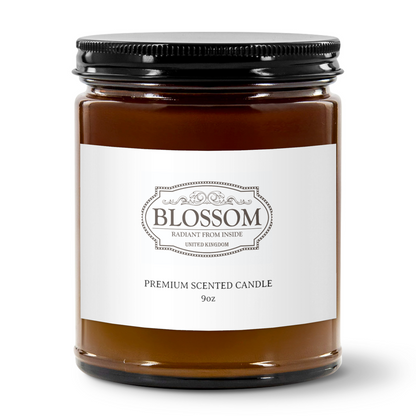 Blossom Amber 9oz Soy Candle Jar