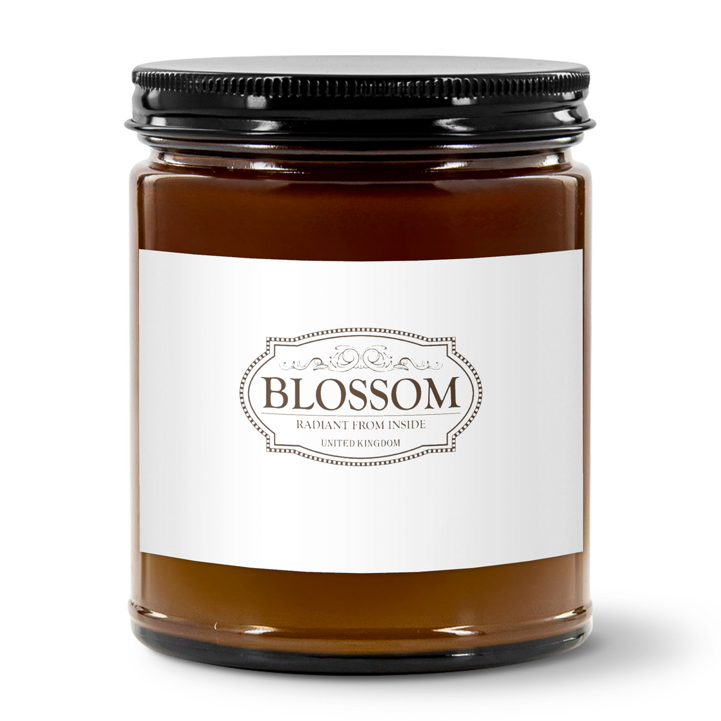 Blossom Amber 9oz Soy Candle Jar