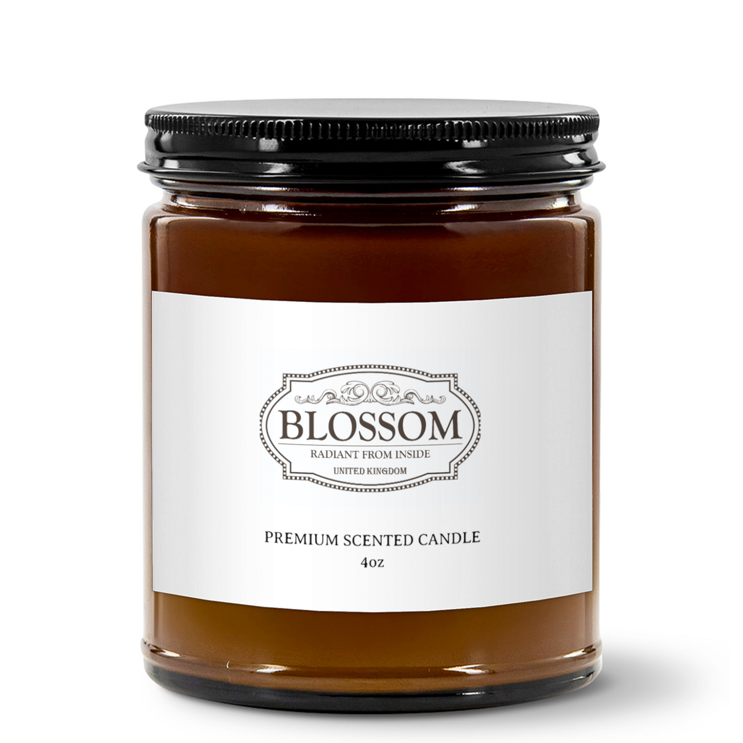 Blossom Radiant Amber Jar Soy Candle – 4oz