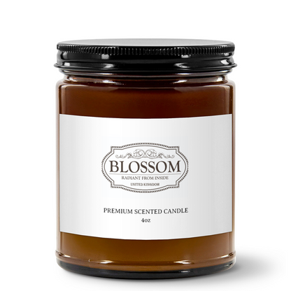 Blossom Radiant Amber Jar Soy Candle – 4oz