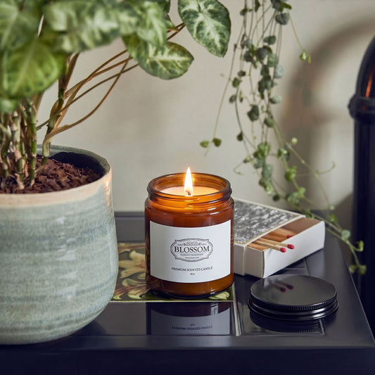Blossom Radiant Amber Jar Soy Candle – 4oz