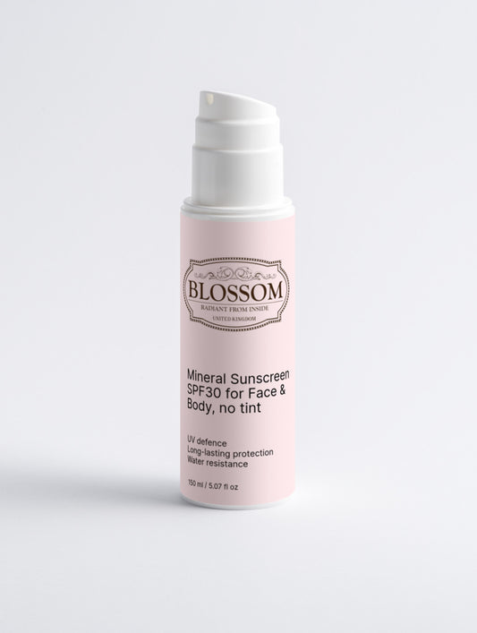 Blossom Mineral Sunscreen SPF30 for Face & Body, no tint