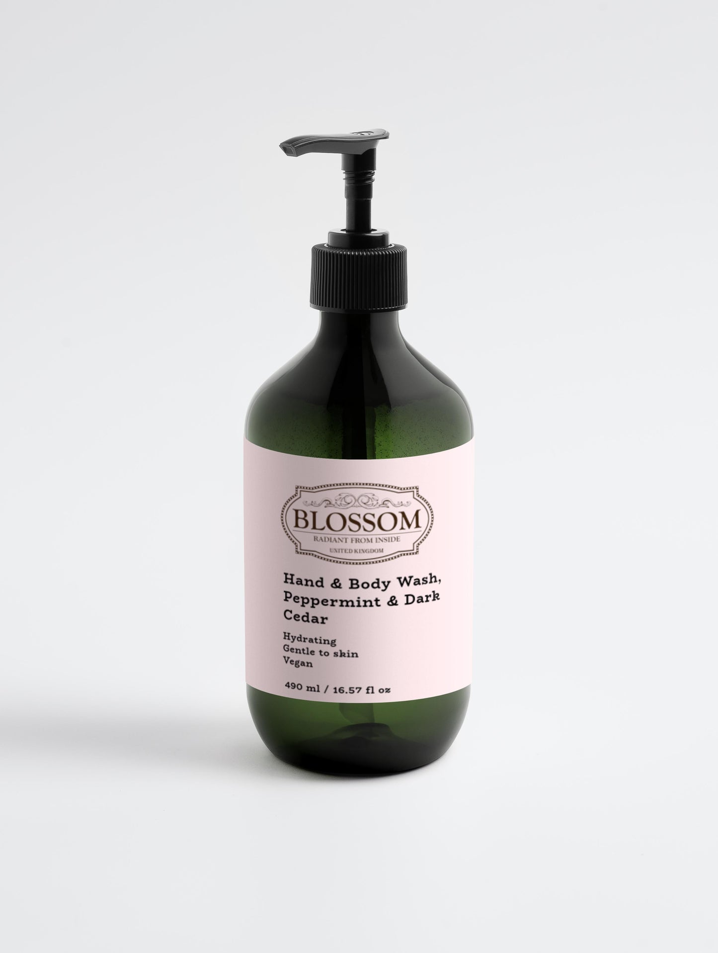 Blossom Hand & Body Wash, Peppermint & Dark Cedar