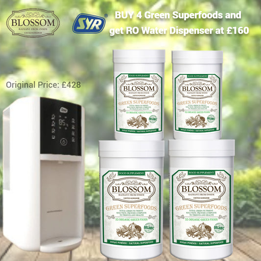 Total Detox Package (Blossom Green Superfoods (300g) X SYR RO Water Dispenser)